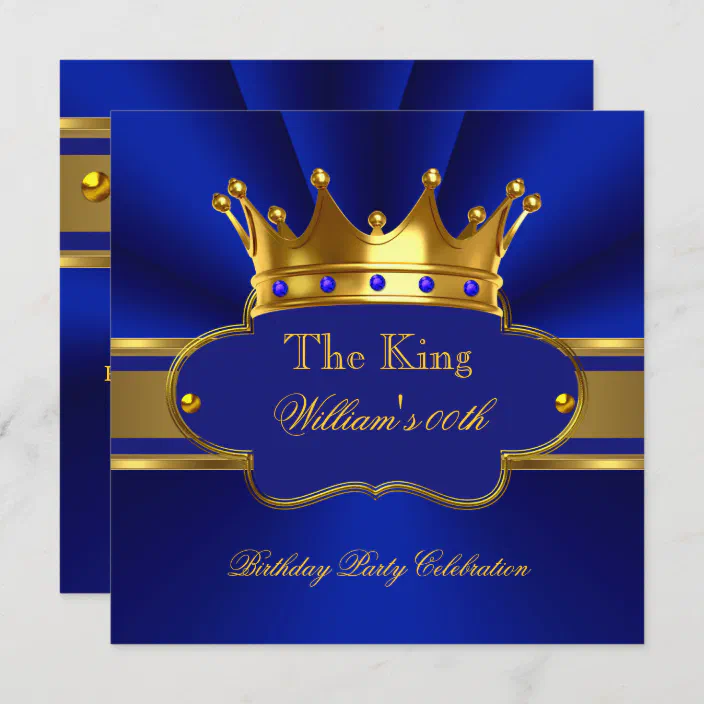 Royal blue and gold birthday theme Clearance