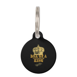 King Royal Genes Royalty Crown Biology DNA Premium Pet ID Tag