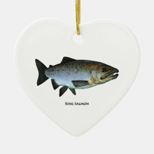 King Salmon Ceramic Ornament