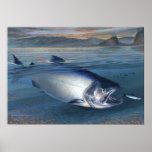 King Salmon Early Morning Bite Poster at Zazzle