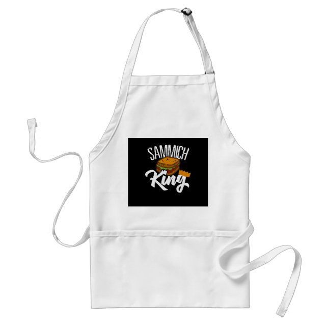 King sandwich | food lover | cooking gift adult apron (Front)