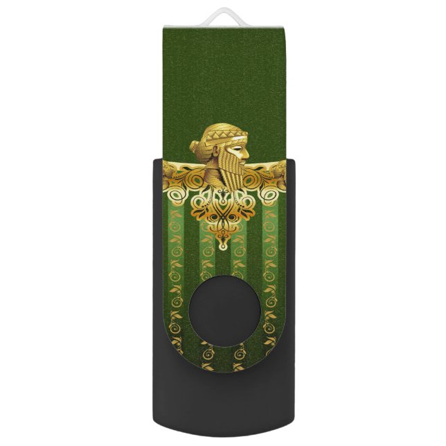 King Sargon USB Swivel Flash Drive (Back (Vertical))