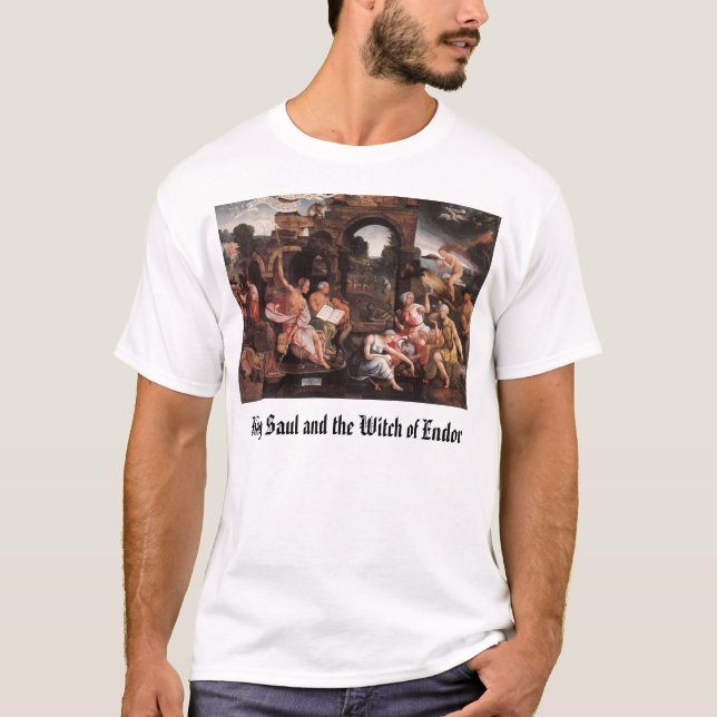 King Saul and the Witch of Endor T-Shirt (Front)