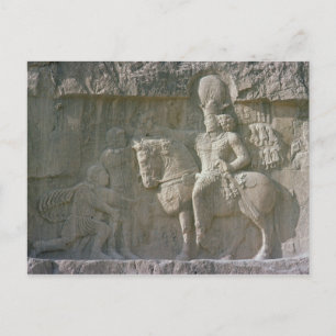 King Shapur I and Valerian Sassanian Postcard