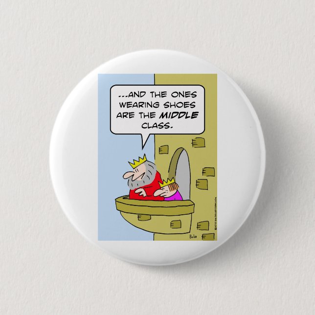 king shoes middle class prince pinback button (Front)