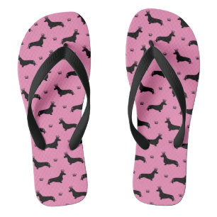 King Short Hair Dachshund - pattern 1 Flip Flops
