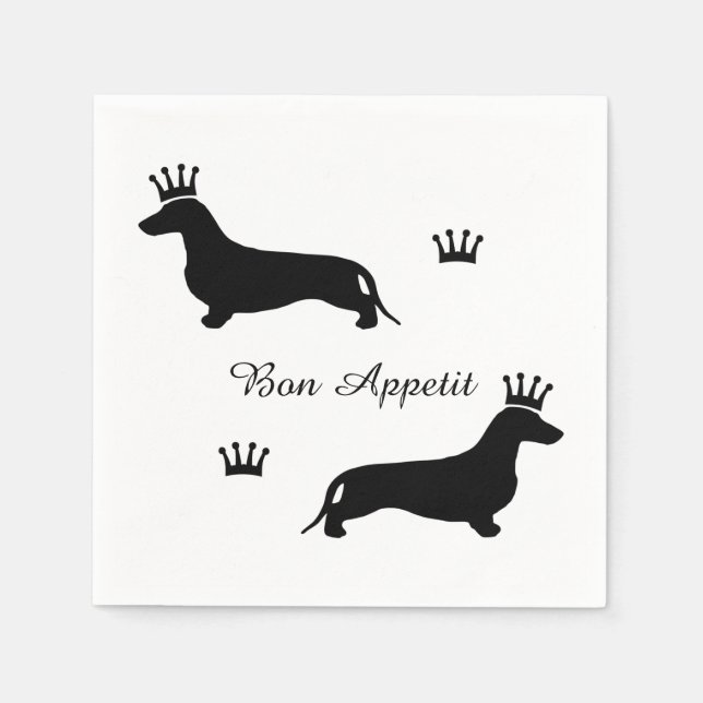 King Short Hair Dachshund - pattern 1 Napkins (Front)