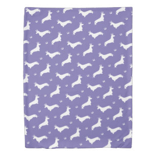 King Short Hair Dachshund - pattern 2 Duvet Cover