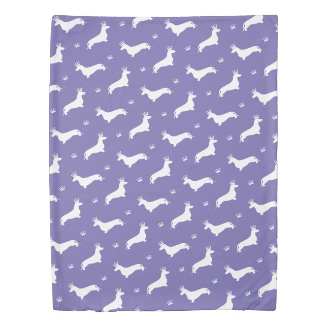 King Short Hair Dachshund - pattern 2 Duvet Cover (Front)