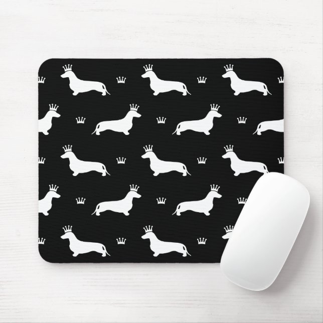 King Short Hair Dachshund - pattern 2 Mouse Pad (With Mouse)