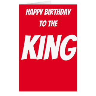 King Size Birthday Card