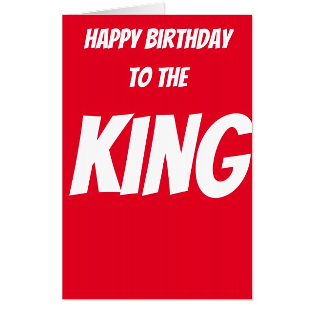 King Size Birthday Card (Front)