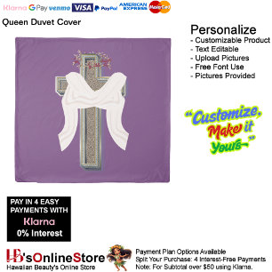 King Size Duvet Cover Purple Background