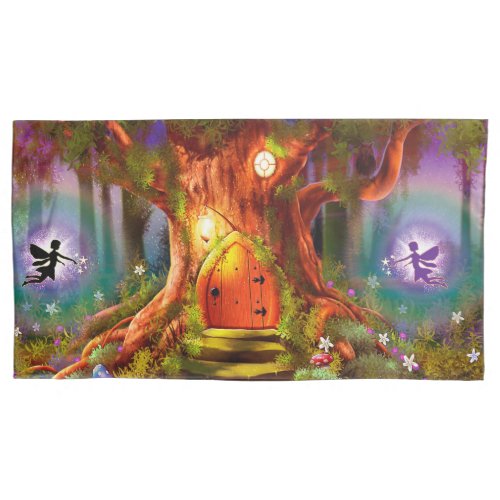 King size pillowcase Magical Forest  fairies