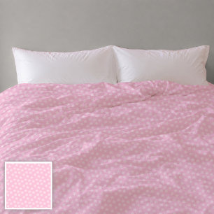 King-sized Cute Pink Stars Duvet Cover