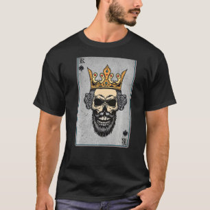 King Skull and Queen - 22 Card Hearts Flush Couple T-Shirt