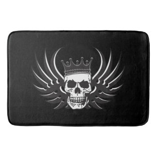 King Skull with Wings Bath Mat