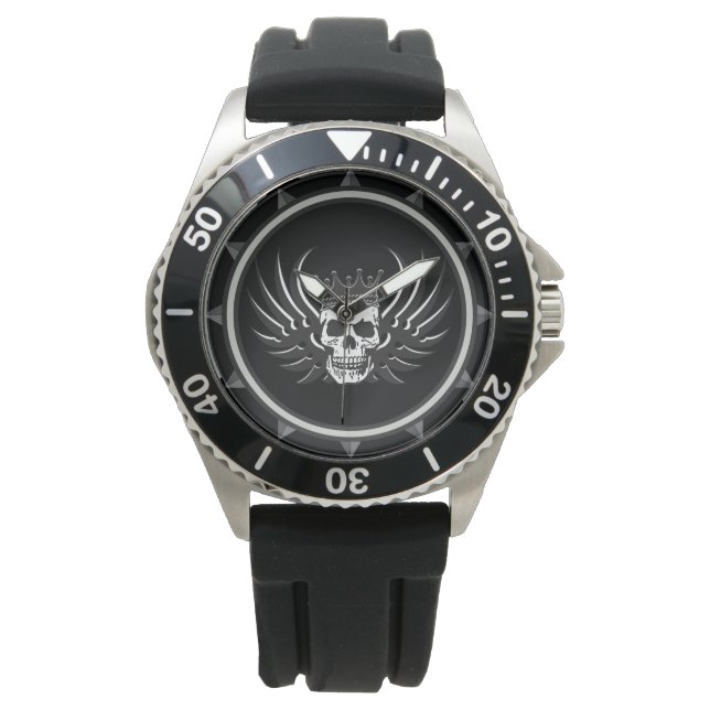 King Skull with Wings Watch (Front)
