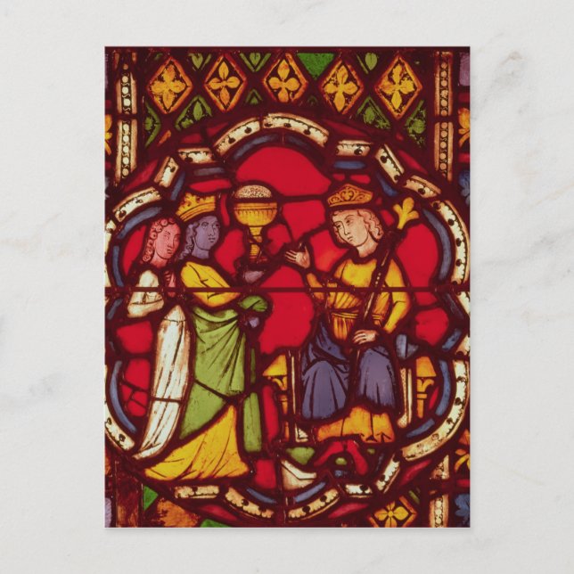 King Solomon and the Queen of Sheba, c.1270 Postcard (Front)