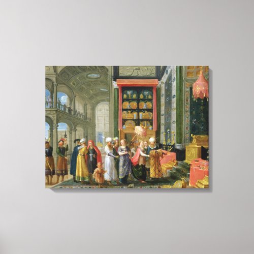 King Solomon and the Queen of Sheba Canvas Print