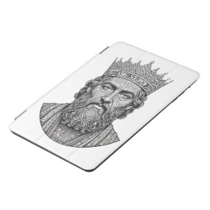 King Solomon Calligraphy Portrait - Vintage Script iPad Mini Cover