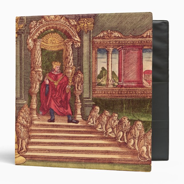 King Solomon on his throne, 1st Edition 3 Ring Binder (Front/Inside)