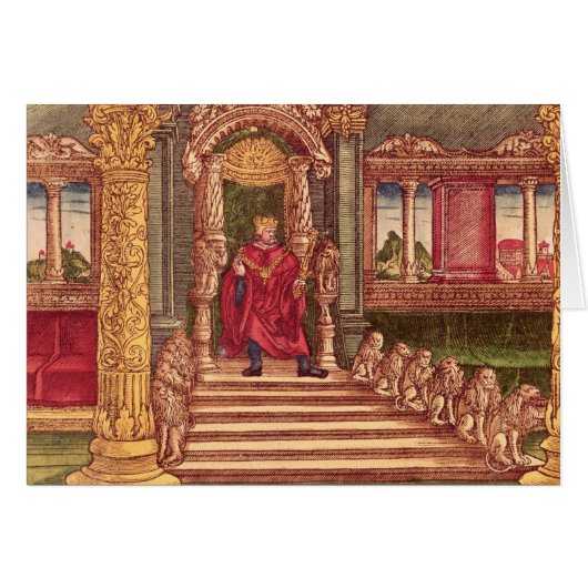 King Solomon on his throne, 1st Edition Cards (Front Horizontal)