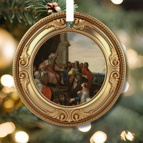 King Solomon Queen of Sheba Biblical Jesse Tree Metal Ornament