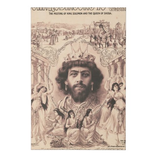 King Solomon Surrounded By Dancing Girls Faux Canvas Print