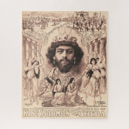 King Solomon Surrounded By Dancing Girls Jigsaw Puzzle