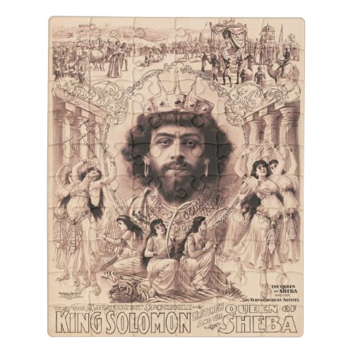 King Solomon Surrounded By Dancing Girls Jigsaw Puzzle