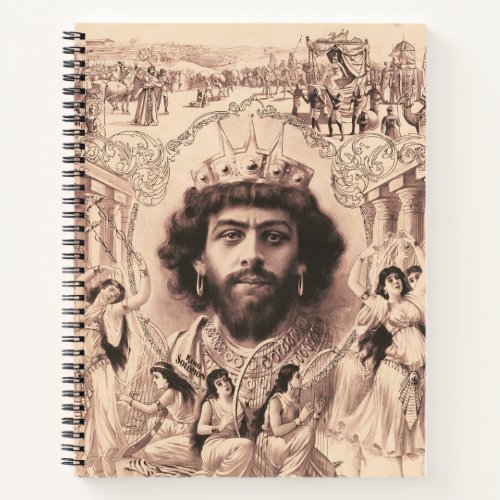 King Solomon Surrounded By Dancing Girls Notebook