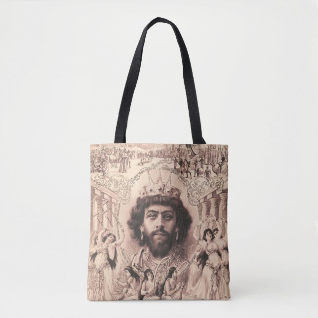 King Solomon Surrounded By Dancing Girls Tote Bag (Front)