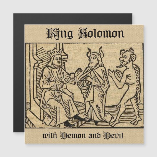 King Solomon with Demon and Devil (Front/Back)