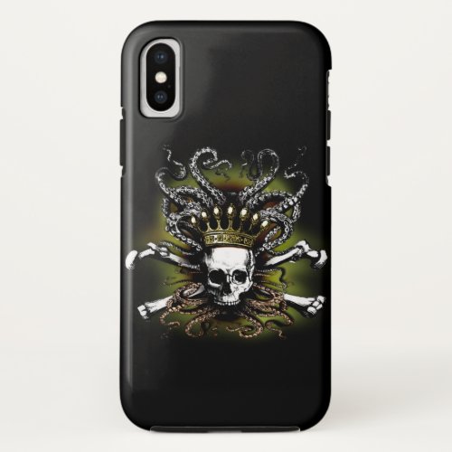 King Squid Skull iPhone X Case
