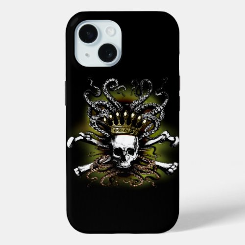 King Squid Skull iPhone 15 Case