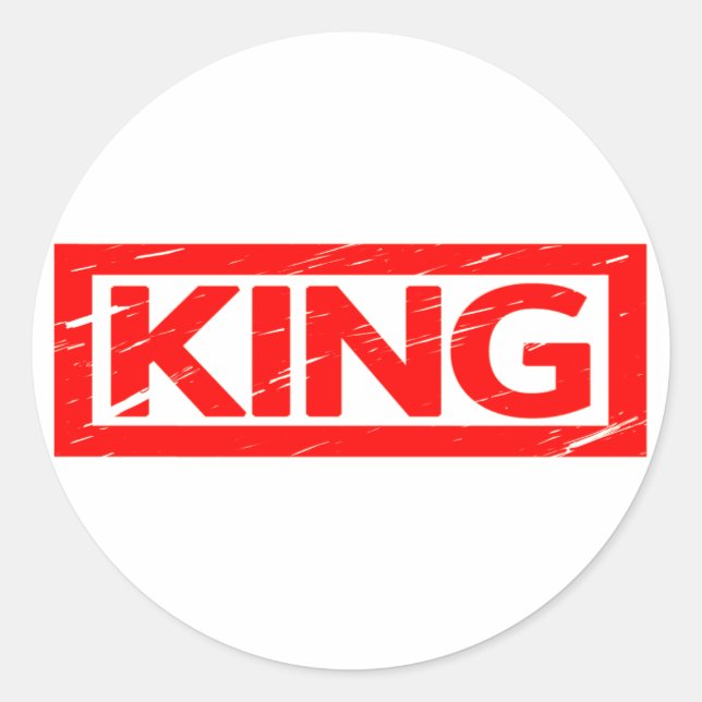 King Stamp Classic Round Sticker (Front)