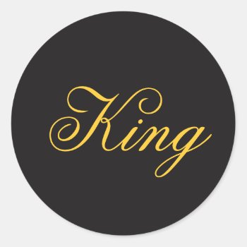 King Sticker by kfleming1986 at Zazzle