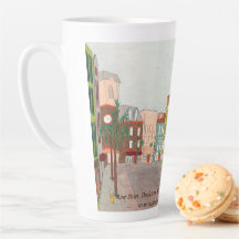 "King Street, Charleston, SC 1990" latte mug
