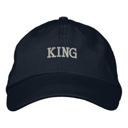 KING Super and Gorgeous Embroidered_Hat Handsome Embroidered Baseball Cap