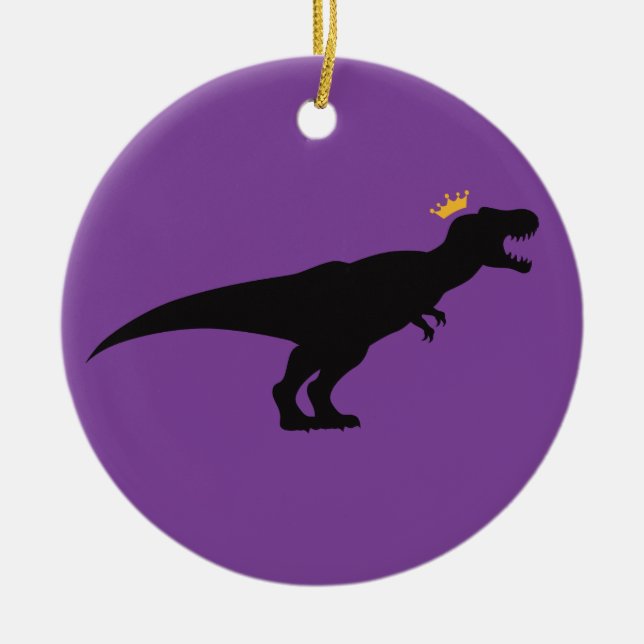 King T-Rex Ceramic Ornament (Front)