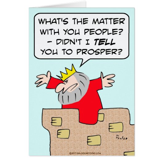 king tell people prosper economics (Front)