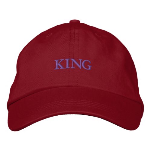 KING Text Color _ Grape Handsome_Hat Men Women Man Embroidered Baseball Cap
