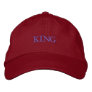 KING Text Color - Grape Handsome-Hat Men Women Man Embroidered Baseball Cap