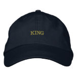 King Text Create Your Text-hat Elegant Handsome Embroidered Baseball Cap at Zazzle