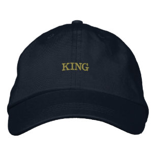 King Text Create your text-Hat Elegant Handsome Embroidered Baseball Cap
