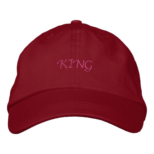 KING Text Embroidery Hat -Handsome Embroidered Cap (Front)