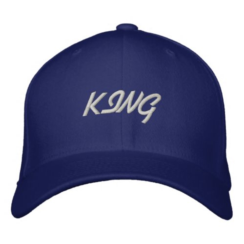 King Text Formal Flexfit wool Mens Handsome_Hat Embroidered Baseball Cap