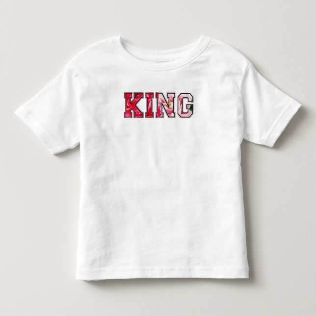 King text graffiti style lettering toddler t-shirt (Front)