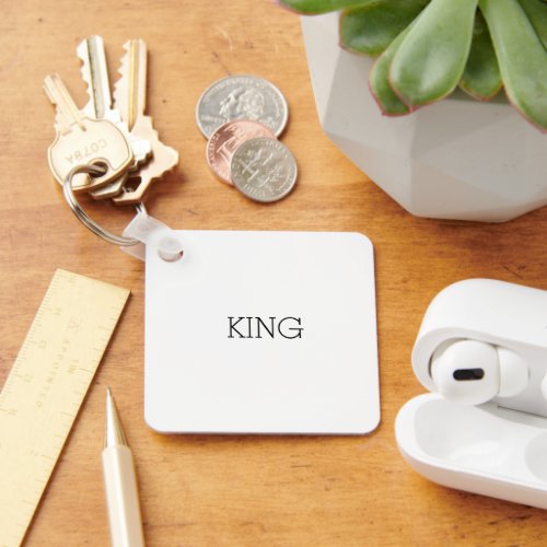 King Text Keychain keys safe tool